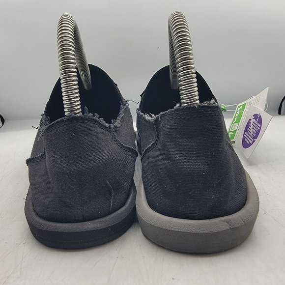 Sanuk Donna Daily Womens 7 Black Slip On Loafer Shoes Casual Walking Comfort - Picture 6 of 15